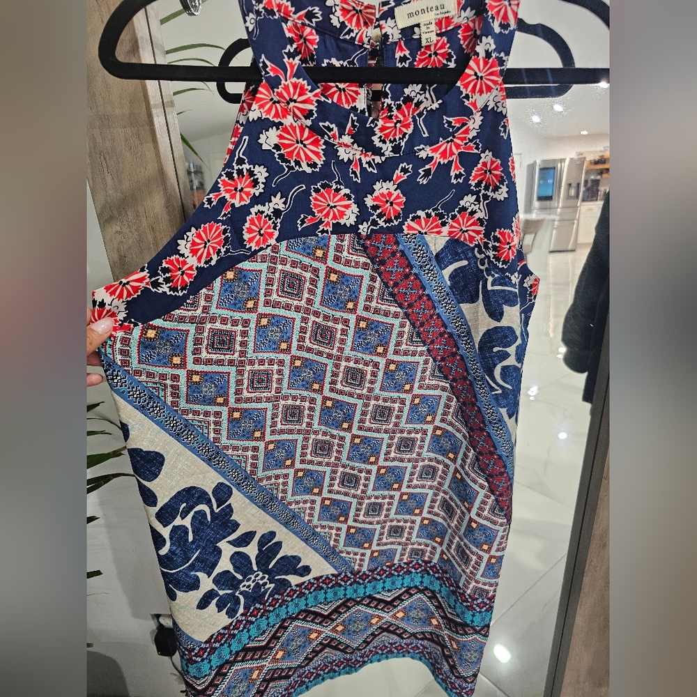 Monteau patterned summer Dress XL